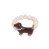 Anillo de Perro Dachshund Simple Estilo Coreano Apilable Retro Moda de Alta Gama Personalidad Versátil Dulce Belleza Anillo para Dedo