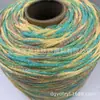 Fio de crochê degradê estilo floresta, boneca de planta verde degradê, fio brilhante, fio de algodão oco iridescente misto amarelo-verde para DIY atacado