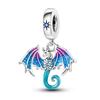 Diseño Original Cobre Chapado Plata 925 Accesorios con Cuentas DIY Lindo Animal Pulsera Collar Colgante Regalo Modelo Caliente Transfronterizo