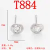 Pendientes de Cobre Puro de Venta Caliente Transfronteriza al por Mayor Mini Exquisitos Copo de Nieve Trébol de Cuatro Hojas Creativo con Incrustaciones de Diamante Material Versátil para Pendientes