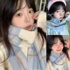 Bufanda Cuadros Linda 2025, Engrosada para Otoño e Invierno, Chal Dulce de Estudiante, Cálida y Versátil, Nuevo Calentador de Cuello Estilo Coreano