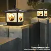 Luminária de Cabeça Solar para Coluna Exterior à Prova d'Água Pátio de Casa Portão Nova 2024 Luminária de Parede para Corrimão de Cerca Elétrica