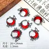 Serie Roja y Negra Guirnalda de Mariposa Rosa Colgante de Aleación Pulsera DIY Hecha a Mano Collar Colgante de Pulsera Accesorios de Joyería