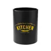 Set de diez piezas de utensilios de cocina de silicona negra con tubo de almacenamiento negro antiadherente, espátula de cocina y juego de cucharas de silicona suave