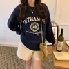 Sudadera de Estilo Americano Perezosamente Chic con Forro de Felpa para Mujer, Nuevo Modelo Otoño/Invierno 2026, Chaqueta Superior Versátil de Gran Tamaño de Alta Gama
