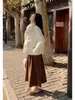 (95% plumón de pato blanco) Chamarra de Plumón Morado Jacinto para Mujer, Estilo Corto Acolchado, Suave, Petite, Cuello Alto, Chaqueta Acolchada Engrosada
