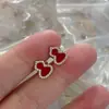 Colar Pingente Cabacinha Qilin Versão Alta Dourada V Pérola Branca Ágata Vermelha Toque de Luxo Banhado a Ouro Rosa 18K Corrente para Clavícula