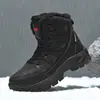 Botas Altas Cortas Cálidas de Talla Grande Nuevas, Zapatos de Algodón, Botas de Nieve, Botas de Exterior con Forro de Polar para Hombre, Zapatos de Hombre