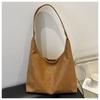 Bolsa vintage de couro pu de alta qualidade feminina 2025 nova moda cor sólida grande capacidade bolsa tote moda bolsa de ombro axila