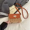Nova Bolsa Quadrada Pequena de Luxo 2026, Bolsa Transversal, Bolsa de Ombro Tecida, Bolsa de Praia para Férias, Bolsa de Palha Versátil para Mulheres
