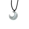 Collar de Luna Blanca Estilo Tiktok para Amigas, Estudiantes, Colgante Estilo Ins, Piedra Ojo de Gato Linda Nicho Regalo de Luna