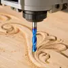 Fresa de bola cónica de doble filo, fresa de carburo sólido para carpintería, fresa cónica para ranurar, máquina de recorte CNC 3D, herramienta de máquina de grabado