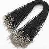 Accesorios para collares, colgante de cuerda negra, colgante de cuerda de cuero de goma, 45,5 cm, accesorios de joyería
