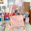 Bolso de mano de algodón de 25 cm para muñeca, estilo universitario, bidimensional, transparente, bandolera estilo japonés para mujer.