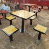 Combinación de mesa y silla de madera plástica para exterior con mesa de tablero de ajedrez y silla comunidad ir parque una mesa cuatro sillas madera anticorrosiva ajedrez