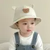 Gorro de Bebé Primavera y Otoño Nuevo Lindo Oso Gorro de Pescador para Bebé Sombrilla de Verano Sombrero de Sol para Niños y Niñas