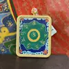 Hotong Nepal Tíbet Thangka Pintado a Mano Puro Tara Verde Mantra Núcleo de Tarjeta 4*5