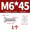 Tornillo Cilíndrico Ranurado de Acero Inoxidable 304 M1.6M2M3M4M5M6 Tornillo de Cabeza Plana Cabeza Redonda Gb65