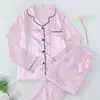 Amazon Shein Victoria's Secret Conjunto de Ropa de Casa Estilo Satín Pijama para Mujer Exportación Cuello Revuelto Doble Longitud Ropa de Casa para Mujer