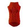 Suéter da Moda para Cachorro para Outono e Inverno, Nova Roupa para Pet, Cor Sólida, Tricô Trançado, Roupa Quente, Confortável