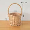 Cesta de Vime para Casa, Cesta de Armazenamento Tecida de Frutas em Rattan, Cesta de Bambu para Legumes, Cesta de Flores para Ovos de Piquenique