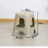 Bancos de plástico para uso doméstico, apilables, engrosados, simples y elegantes, adecuados para mesas de comedor y para sentarse a largo plazo
