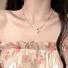 Collar de Perlas Rosa Dopamina Estrella para Mujer Verano Y2K Sexy Lindo Versátil Accesorios Diseño Dulce y Fresco Clavícula