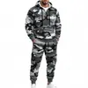 Conjunto de Sudadera con Capucha Camuflada para Hombre de la Serie Amazon 2026, Bolsillo de Ropa de Trabajo Forrado de Felpa, Conjunto Deportivo de Dos Piezas