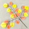 Hojas de álamo artificiales, ramas y hojas falsas, hojas verdes laminadas, plantas verdes para paisajismo y decoración de jardines, venta al por mayor