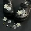 Tamancos de franja de pérola estilo balé, acessórios DIY, laço, flor tridimensional, corrente, acessórios de sapato removíveis