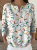Sudadera de Punto con Cuello en V, Botones y Mangas Largas, Estilo Nuevo Transfronterizo, Otoño e Invierno, Suéter con Estampado de Moda Personalizado para Mujer