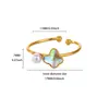 Anillo Abierto de Mariposa Colorida de Nácar Personalizado Creativo Estilo Nuevo Europeo y Americano para Mujer Joyería de Lujo Ligero de Gama Alta Venta al por Mayor