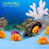 Peixes dos desenhos animados DIY micro paisagem decoração do aquário tanque de peixes paisagem aquática criativo pequeno peixe chaveiro ornamentos plásticos artesanato