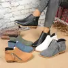 2026 moda transfronteriza versátil botines nuevos para otoño e invierno con punta y cremallera doble, estilo europeo y americano, talla grande, para mujer