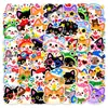 144 peças Fofos Desenhos Animados Cor Dopamina Gatinho Moldado Adesivos Kawaii Gato Divertido Decoração de Diário Adesivos DIY