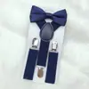 Set de Tirantes y Pajarita para Niños, Atuendo de Rendimiento Moderno para Niños, Tirantes de Color Caramelo con Pajarita