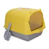 Bandeja de arena para gatos grande, semi-cerrada, de doble propósito, tipo cubierta anti-salpicaduras, a prueba de olores, suministros para mascotas gatos, fabricantes, venta al por mayor