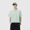 Nova Camisa Polo Masculina de Moda para Exterior Estilo Americano Casual de Negócios Tendência Versátil Camiseta de Manga Curta