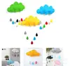 Nuevas Decoraciones Colgantes de Nube y Gota de Lluvia No Tejidas para Habitación Infantil Suministros para Fiesta de Cumpleaños Decoraciones de Tienda Nube Blanca Hecho a Mano