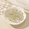 Color Melocotón Bebé Galvanizado Iridiscente Cuentas Sueltas Material de Resina Cuentas Redondas de 16 mm Cadena para Teléfono Accesorios para Manualidades con Cuentas Materiales
