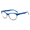 Nuevas Gafas Planas de Moda Ojo de Gato Bloqueo de Color para Mujer Anti Luz Azul Gafas Planas Transfronterizas Europeas y Americanas Monturas de Gafas Lisas Retro