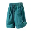 Shorts Holgados con Sensación de Hielo para Hombre, Cintura con Cordón de Verano, Multicolor, Delgados y Transpirables, Pantalones Capri Casuales, Ropa para el Día a Día