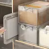 Caixa de Armazenamento de Roupas Transparente Visível, Caixa de Armazenamento de Roupas Dobrável Doméstica Estilo Gaveta, Caixa de Armazenamento com Estrutura de Aço em Camadas para Guarda-Roupa