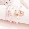 Pulsera Bohemia de Múltiples Capas con Cuentas Transfronteriza Europea y Americana con Diseño de Estrella de Mar Rosa Dulce y Concha para Mujer