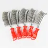 Cepillo de alambre para limpieza de ranuras de acero inoxidable, cuchillo, cepillo, herramienta de rectificado, pulido, eliminación de óxido, cepillo de alambre para ferretería con baño de cobre