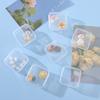 Caja pequeña transparente de plástico cuadrado para pastillas, pendientes, anillo, joyería, tapones para los oídos, caja para equipo de pesca, memoria USB, tarjeta de teléfono móvil, caja de almacenamiento para empaque