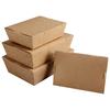 Pollo crujiente arroz comida rápida para llevar lonchera desechable embalaje de papel Kraft engrosado lonchera para ensalada rectangular borde rasgable