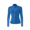 Lu Yoga Wear Top Defia para Mujer Chaqueta Deportiva Otoño e Invierno Cuello Alto Delgado Aspecto Adelgazante Chaqueta de Fitness Ropa con Protección Solar