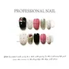 Yi He [Tinta Rosa Corazón Dulce] Color Block Negro Rosa Corazón Pedrería Perla Versátil Suave Estilo Chica Dulce Uñas Portátiles Hechas a Mano