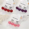 Brincos de Cereja Vermelha Doces e Exquisitos, Design de Nicho, Brincos de Luxo Acessível, Brincos Versáteis para o Dia a Dia, Brincos Elegantes